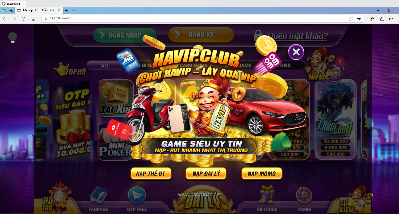 图片[2]-越南语版糖果鱼虾蟹游戏源码/迷你游戏合集/机器人支持/NodeJS+MongoDB