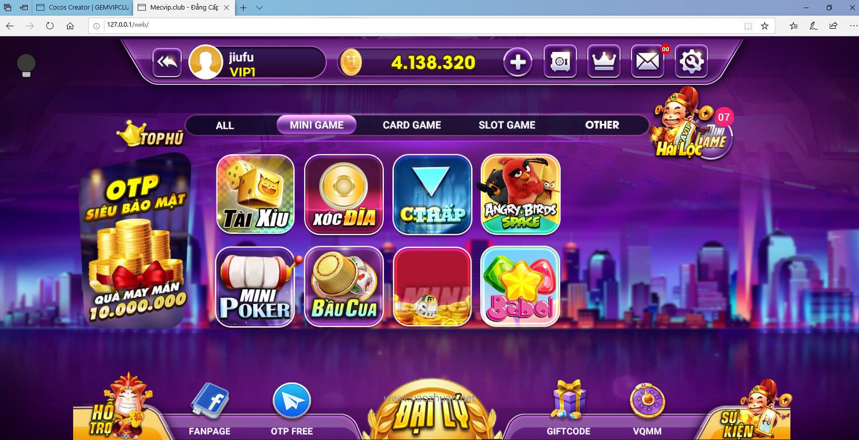 图片[9]-越南语版糖果鱼虾蟹游戏源码/迷你游戏合集/机器人支持/NodeJS+MongoDB