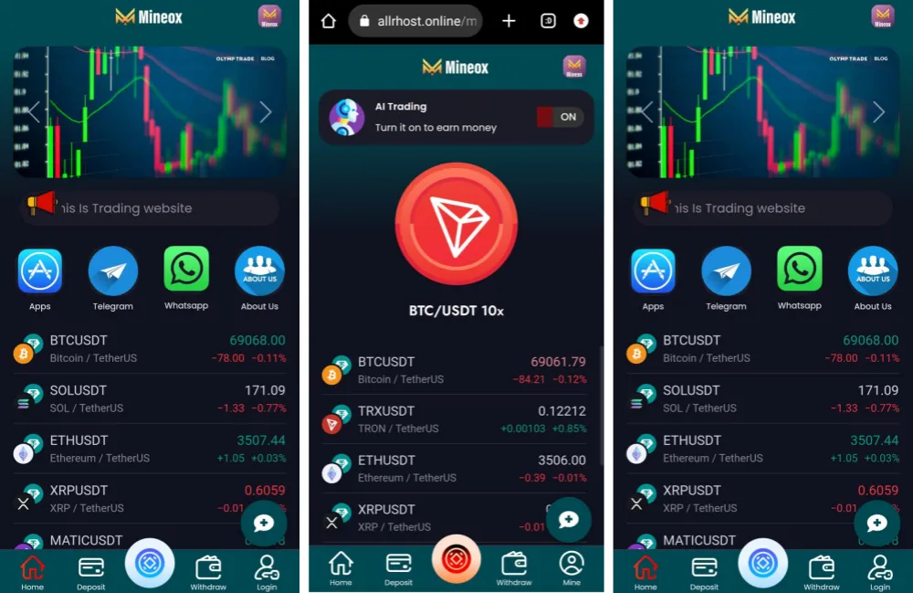 Mineox交易所源码/加密货币源码/自动化虚拟货币交易平台